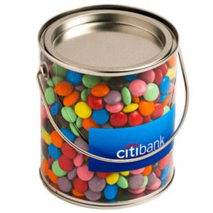 Branded Promotional Big PVC Bucket filled with Choc Beans