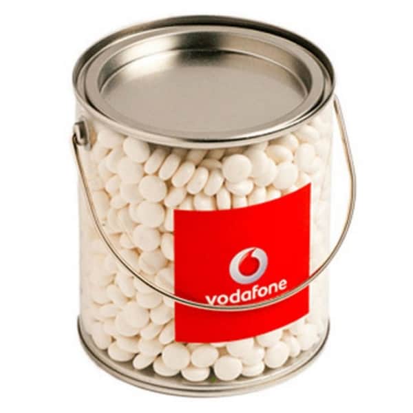 Branded Promotional Big Pvc Bucket Filled With Chewy Mints