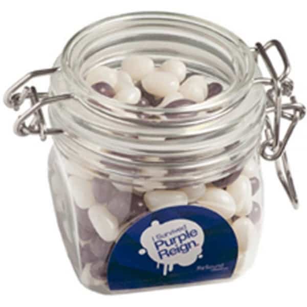 Branded Promotional Small Canister With Jelly Beans 200G