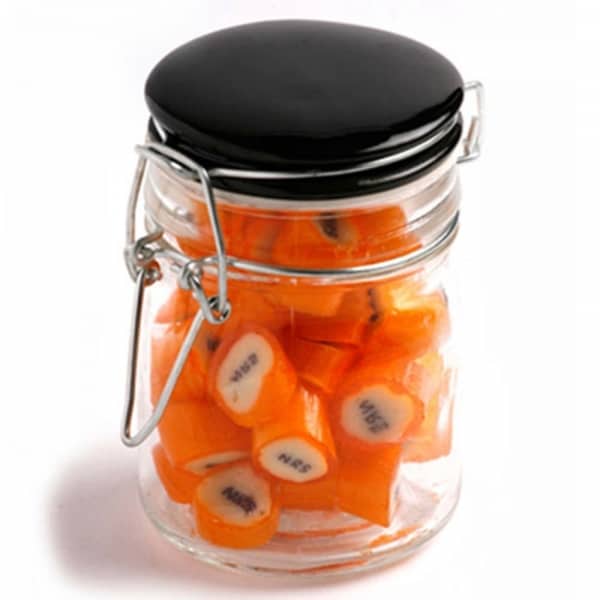 Branded Promotional Clip Lock Jar With Personalised Rock Candy 125G