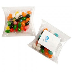 Branded Promotional Jelly Bean Bags in Pillow Pack 50g
