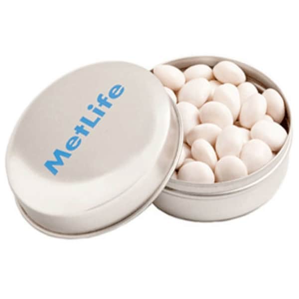 Branded Promotional Candle Tin Filled With Mints 50G