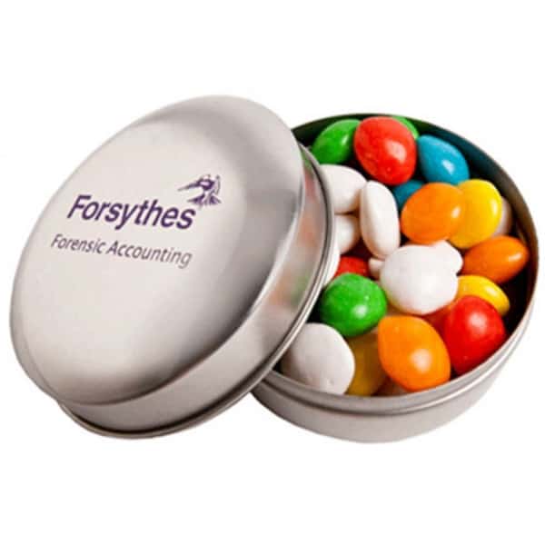 Branded Promotional Candle Tin With Chewy Fruits 50G