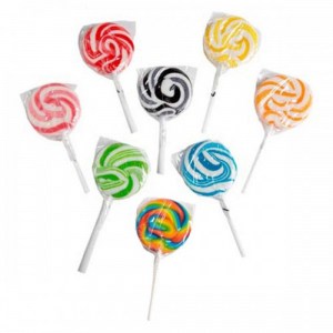 Branded Promotional Medium Candy Lollipops - Mixed Colours