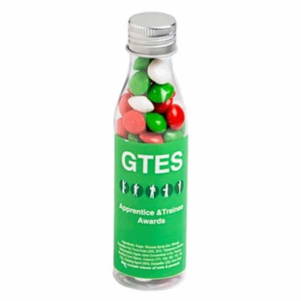 Branded Promotional Christmas Chewy Fruits In Soda Bottle 100G