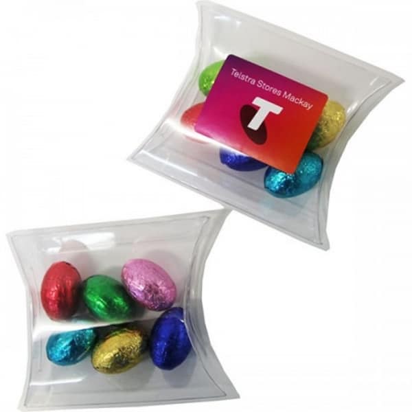 Branded Promotional Pillow Pack With Mini Solid Easter Eggs X6