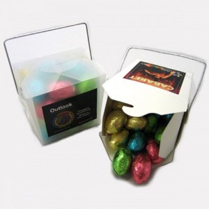 Branded Promotional White Noodle Box with Easter Eggs