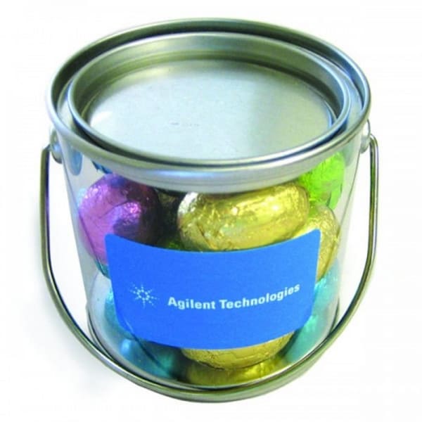 Branded Promotional Small Bucket With Mini Easter Eggs