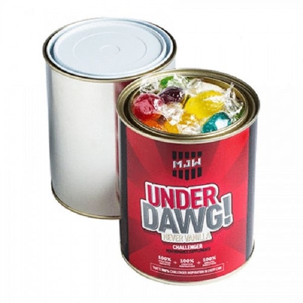 Branded Promotional Paint Tin Filled With Boiled Lollies 550G