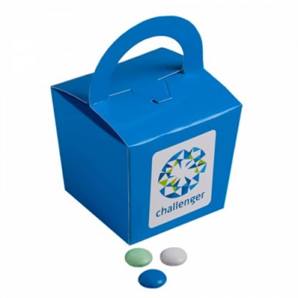 Branded Promotional Coloured Noodle Box With Choc Beans 100G