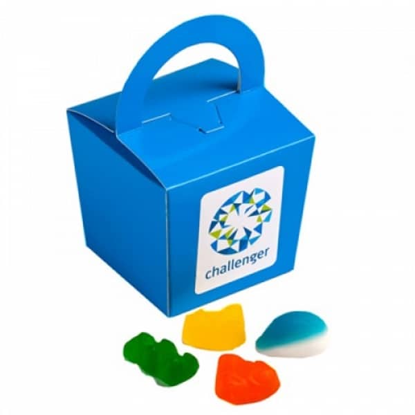 Branded Promotional Coloured Noodle Box With Mixed Lollies 100G