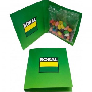 Branded Promotional Gift Card with 50g Jelly Bean bag