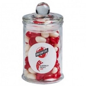 Branded Promotional Small Apothecary Jar with Jelly Beans 115g