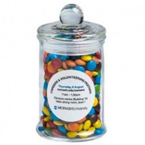 Branded Promotional Small Apothecary Jar with M&Ms 115g
