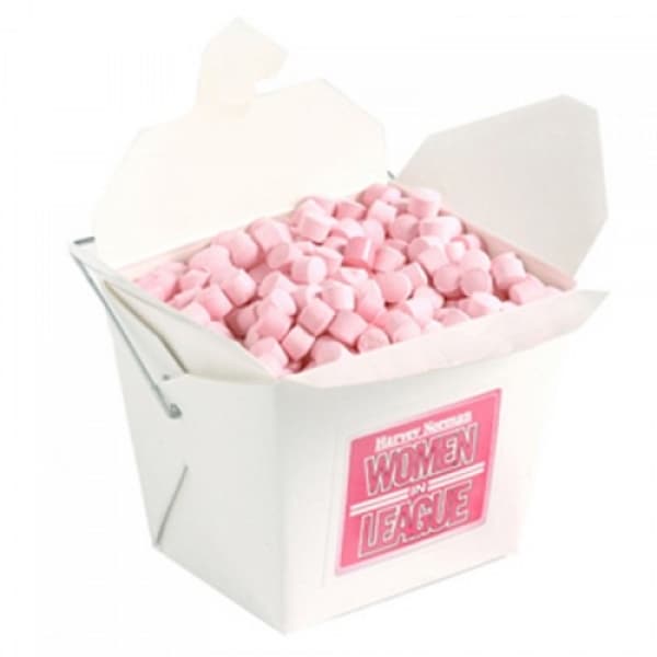 Branded Promotional White Cardboard Noodle Box With Mints 100G