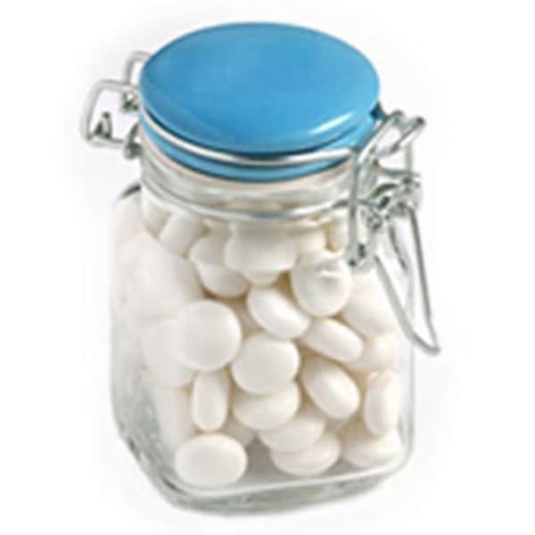 Branded Promotional Chewy Mints In Clip Lock Jar 80G