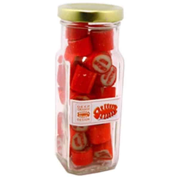Branded Promotional Rock Candy In Tall Jar 150G