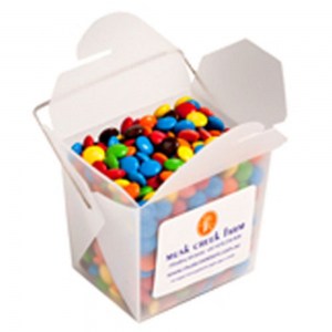 Branded Promotional Frosted Noodle Box with M&Ms 100g