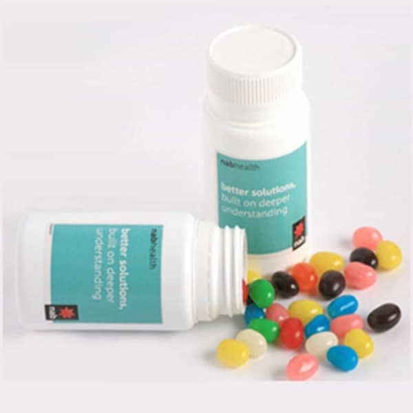 Branded Promotional Pill Jar With Jelly Beans 120G