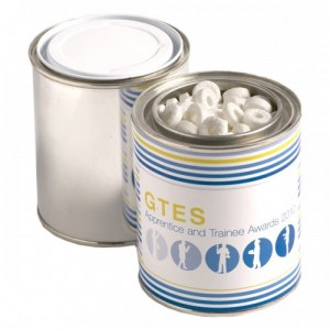 Branded Promotional Paint Tin filled with Mints 225g