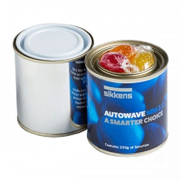Branded Promotional Paint Tin with Boiled Lollies 130g
