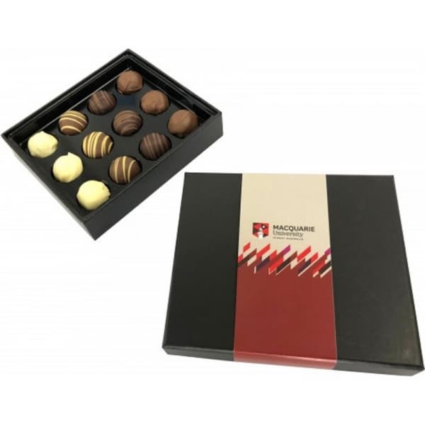 Branded Promotional 12 Pack Choc Box Assorted Truffles