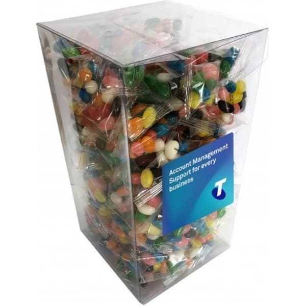 Branded Promotional Pvc Gift Box With 7G Jelly Bean Bags