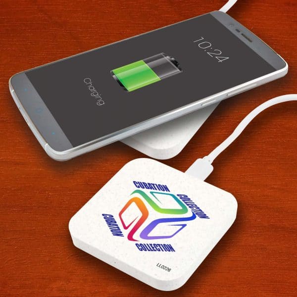 Branded Promotional Arc Eco Square Wireless Charger