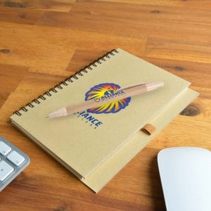 Branded Promotional Savannah Notebook / Eco Matador Pen