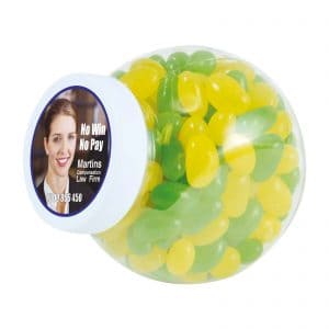Branded Promotional Corporate Colour Mini Jelly Beans in Container