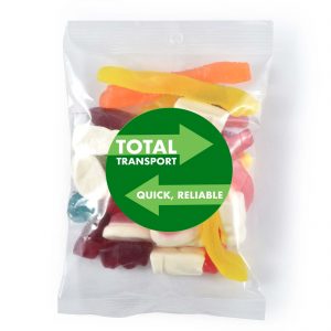 Branded Promotional Assorted Jelly Party Mix in 180g Cello Bag