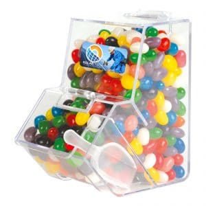 Branded Promotional Assorted Colour Mini Jelly Beans in Dispenser