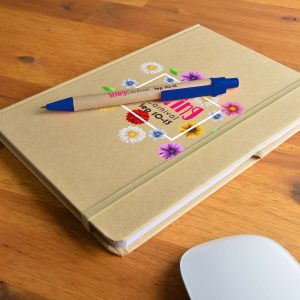 Branded Promotional Venture A5 Natural Notebook / Matador Pen