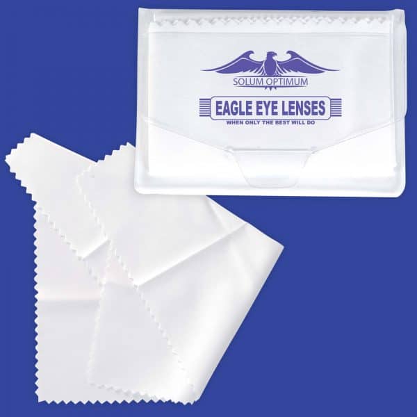 Branded Promotional White Microfibre Lens Cloth