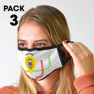 Branded Promotional 3 Pack - Shield Face Masks