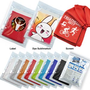 Branded Promotional Chill Cooling Towel in Pouch