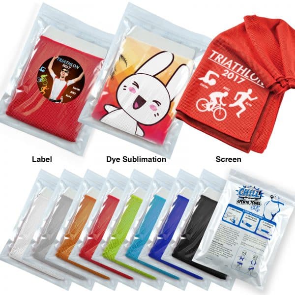 Branded Promotional Chill Cooling Towel In Pouch