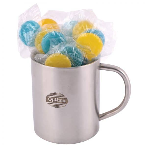 Branded Promotional Corporate Colour Lollipops In Java Mug