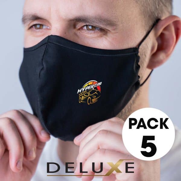 Branded Promotional 5 Pack - Deluxe Face Masks