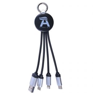Branded Promotional Glimmer Round Glow Cable