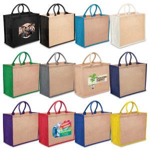Branded PromotionalEco Jute Tote with wide gusset
