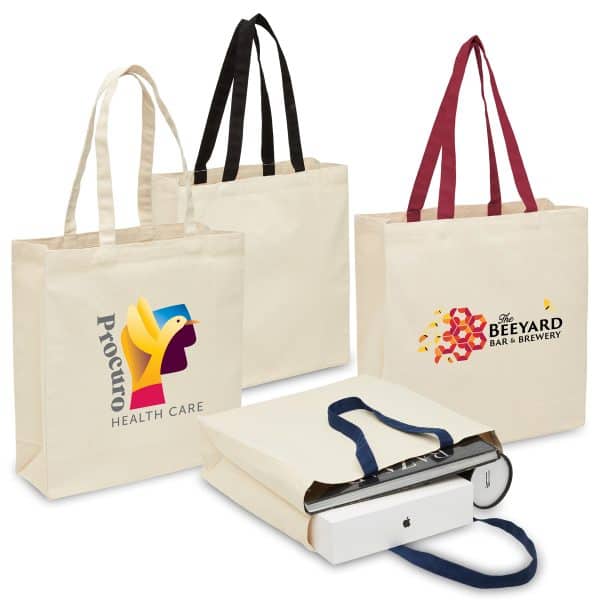 Branded Promotional Heavy Duty Canvas Tote With Gusset