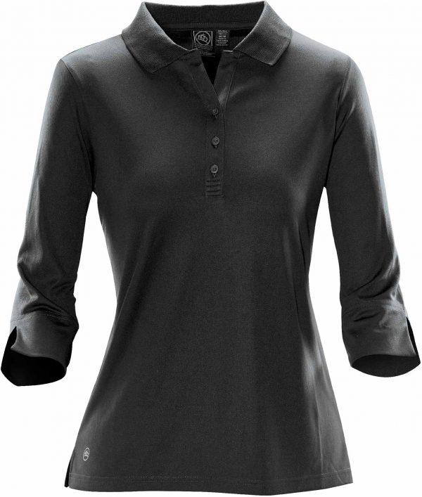 Branded Promotional Women'S Eclipse Pique 3/4 Sleeve Polo