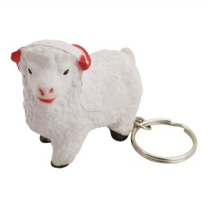 Branded Promotional Stress Sheep Key Ring
