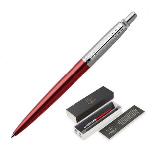 Branded Promotional Metal Pen Ballpoint Parker Jotter - Kensington Red CT