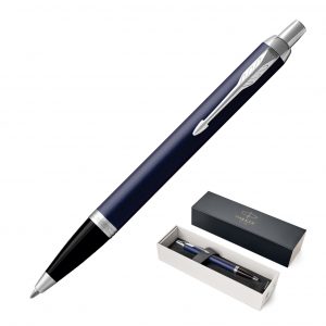 Branded Promotional Metal Pen Ballpoint Parker IM - Matte Blue CT