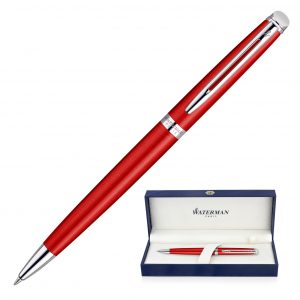 Branded Promotional Metal Pen Ballpoint Waterman Hemisphere - Comet Red CT