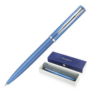 Branded Promotional Metal Pen Ballpoint Waterman Allure - Blue CT