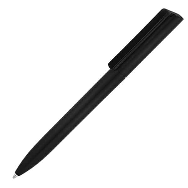 Branded Promotional Plastic Pen Ballpoint Matte Black Minimalist