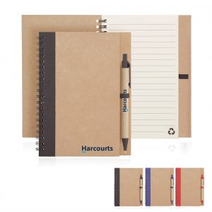 Branded Promotional Eco Notebook Recycled Paper Spiral Bound with Z244